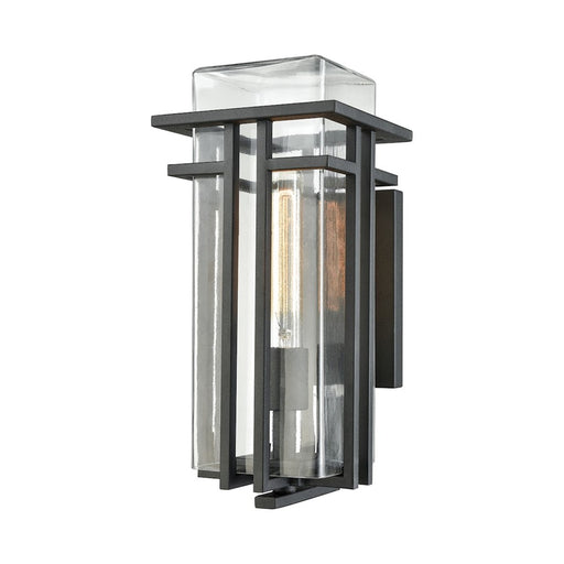 Atlas Lighting Croftwell 15'' High 1Lt Outdoor Sconce, Black/Clear - OL11112-BK1