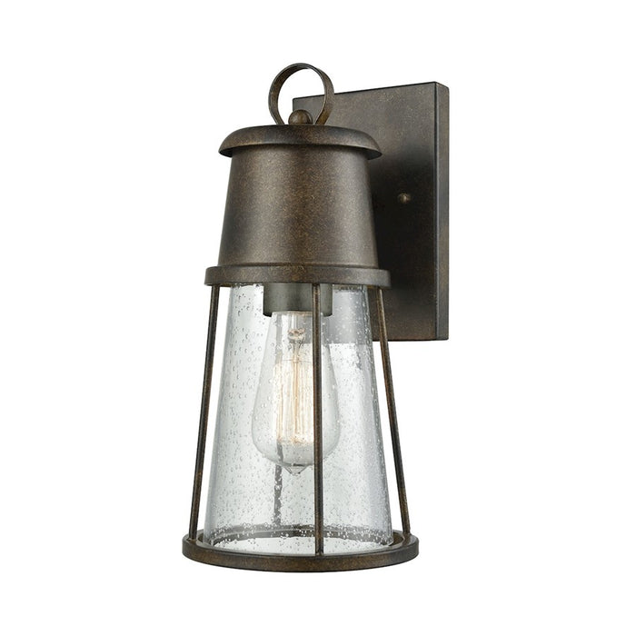 Atlas Lighting Crowley 13'' High 1Lt Outdoor Sconce, Bronze/Clear