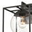 Atlas Lighting Cubed 11'' High 1Lt Outdoor Sconce, Charcoal/Clear
