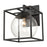 Atlas Lighting Cubed 13'' High 1Lt Outdoor Sconce, Charcoal/Clear