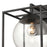 Atlas Lighting Cubed 13'' High 1Lt Outdoor Sconce, Charcoal/Clear