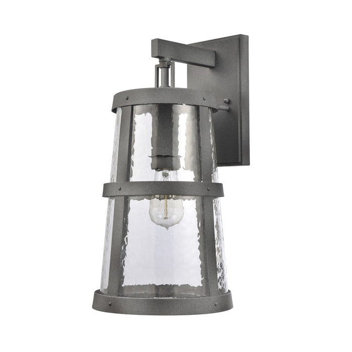 Atlas Lighting Dakota 18'' High 1Lt Outdoor Sconce, Zinc/Clear