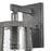 Atlas Lighting Dakota 18'' High 1Lt Outdoor Sconce, Zinc/Clear