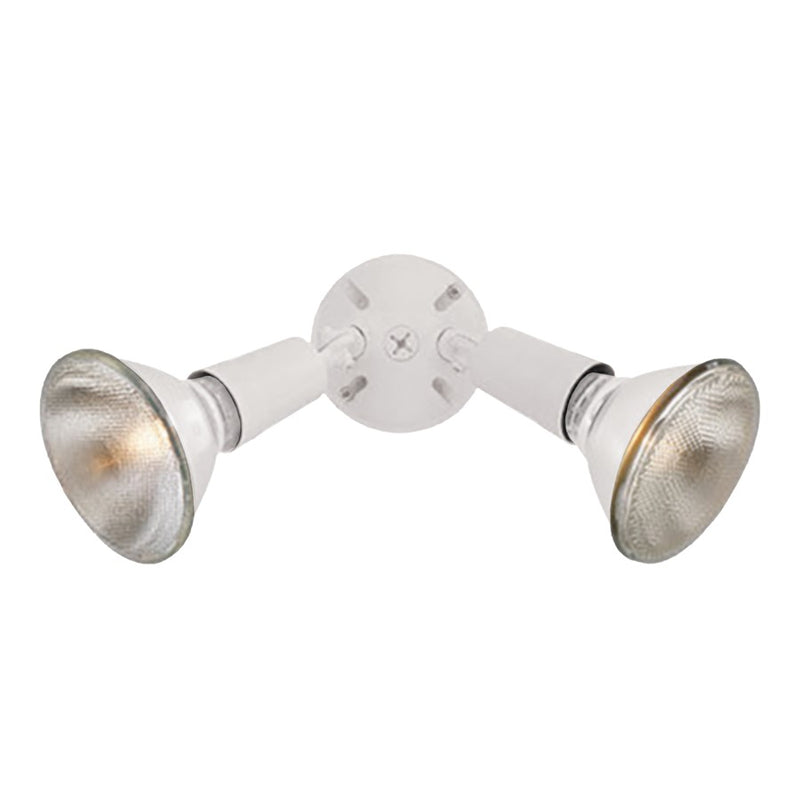 Atlas Lighting Daley 10in 2-Light Outdoor Sconce | Modern White Metal | Porch & Garage | 10 x 6 x 6 in | Model OL11121-WH