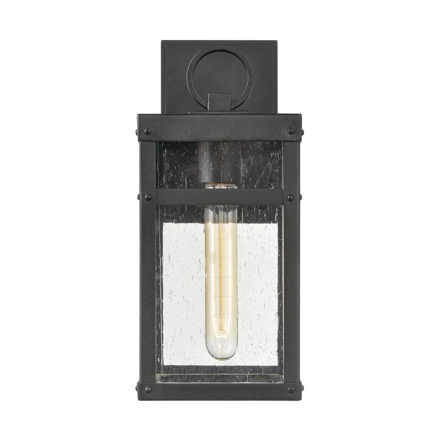 Atlas Lighting Dalton 13'' High 1Lt Outdoor Sconce, Black/Clear