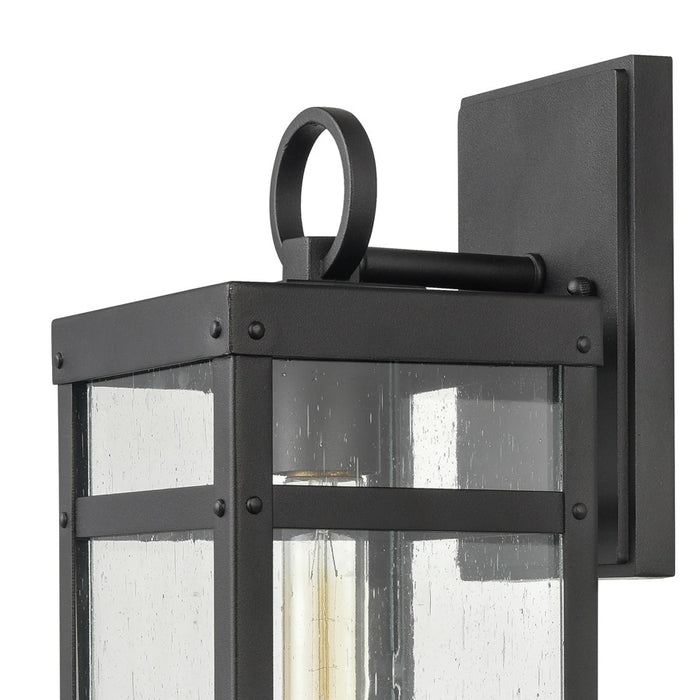 Atlas Lighting Dalton 13'' High 1Lt Outdoor Sconce, Black/Clear