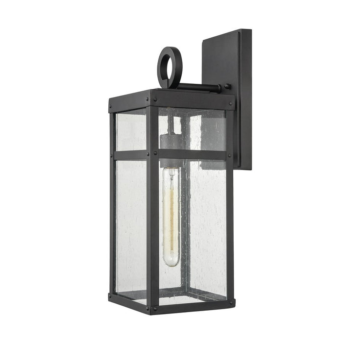 Atlas Lighting Dalton 17.5'' High 1Lt Outdoor Sconce, Black/Clear