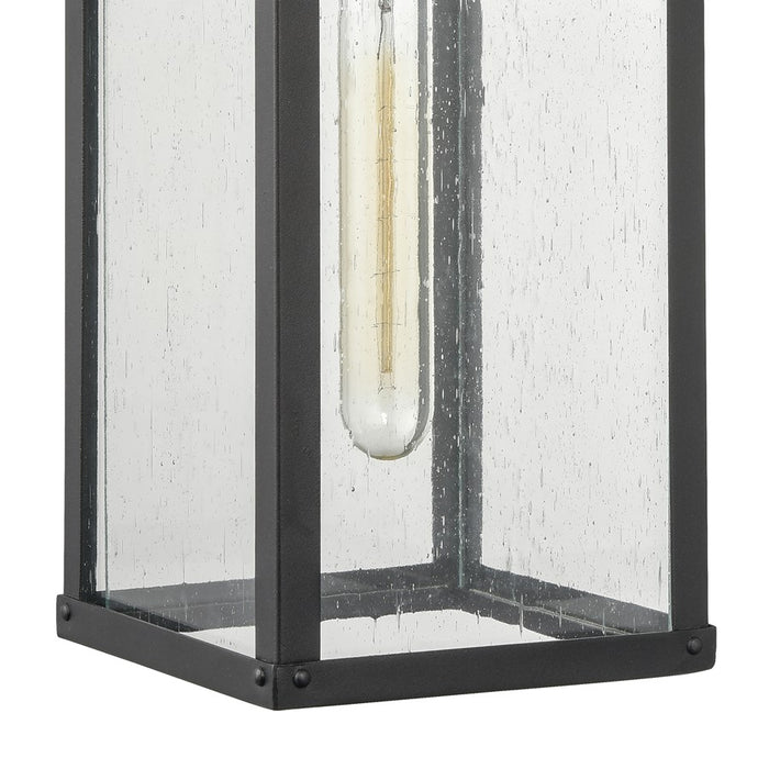 Atlas Lighting Dalton 17.5'' High 1Lt Outdoor Sconce, Black/Clear