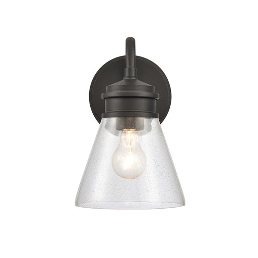 Atlas Lighting Dovas 11.5'' High 1Lt Outdoor Sconce, Black/Clear