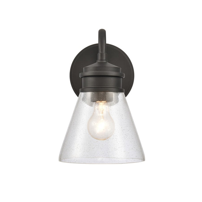 Atlas Lighting Dovas 11.5'' High 1Lt Outdoor Sconce, Black/Clear