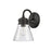 Atlas Lighting Dovas 11.5'' High 1Lt Outdoor Sconce, Black/Clear