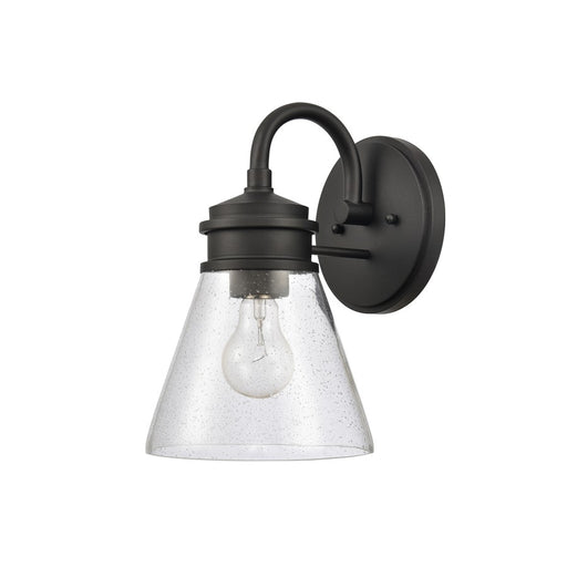 Atlas Lighting Dovas 11.5'' High 1Lt Outdoor Sconce, Black/Clear