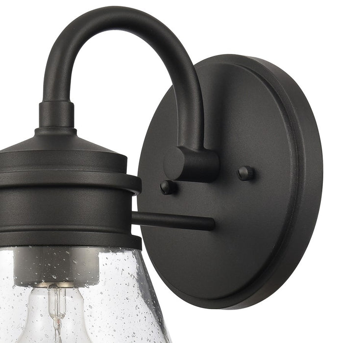 Atlas Lighting Dovas 11.5'' High 1Lt Outdoor Sconce, Black/Clear