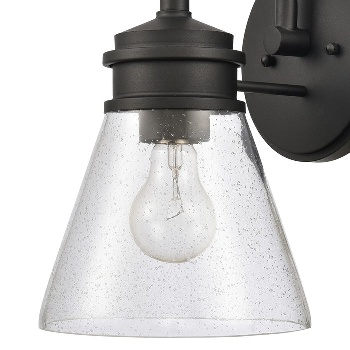 Atlas Lighting Dovas 11.5'' High 1Lt Outdoor Sconce, Black/Clear