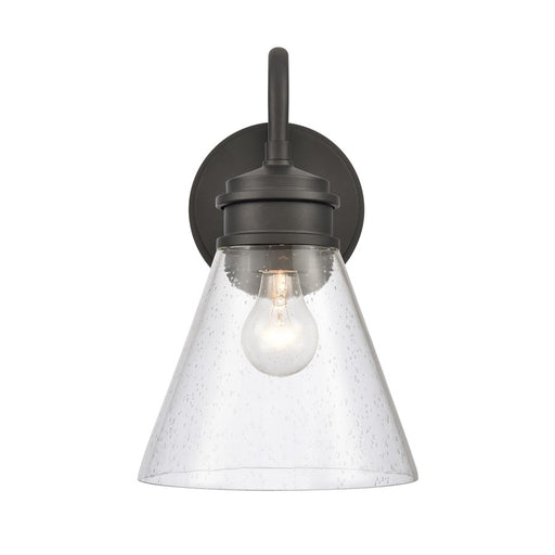 Atlas Lighting Dovas 13.5'' High 1Lt Outdoor Sconce, Black/Clear