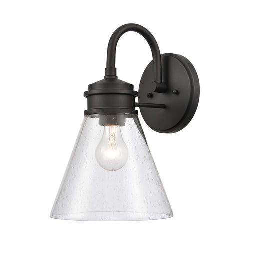 Atlas Lighting Dovas 13.5'' High 1Lt Outdoor Sconce, Black/Clear