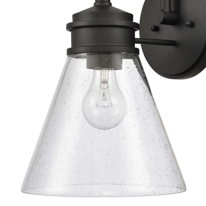 Atlas Lighting Dovas 13.5'' High 1Lt Outdoor Sconce, Black/Clear
