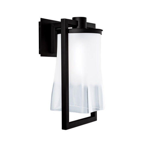 Atlas Lighting Drape 16.5'' High 1Lt Outdoor Sconce, Black/Clear