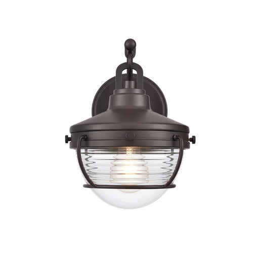 Atlas Lighting Eastport 10'' High 1Lt Outdoor Sconce, Bronze/Clear