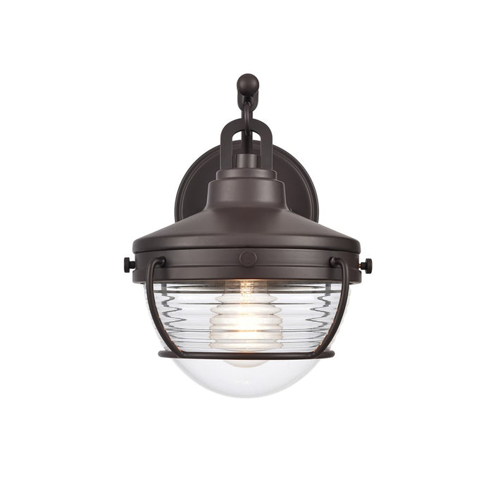 Atlas Lighting Eastport 10'' High 1Lt Outdoor Sconce, Bronze/Clear