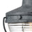 Atlas Lighting Eastport 10''H 1Lt Outdoor Sconce, Aged Zinc/Clear