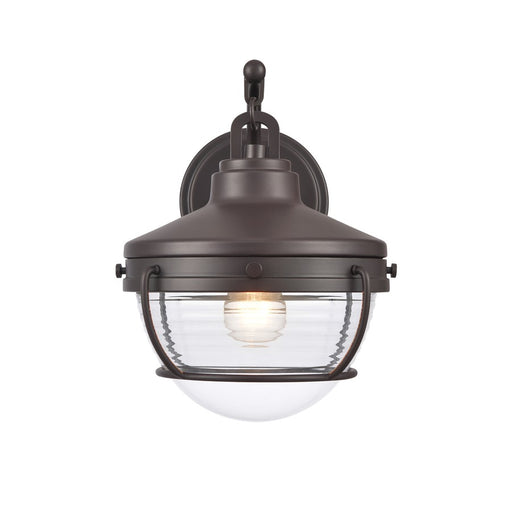 Atlas Lighting Eastport 12'' High 1Lt Outdoor Sconce, Bronze/Clear
