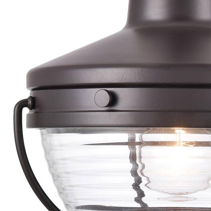 Atlas Lighting Eastport 12'' High 1Lt Outdoor Sconce, Bronze/Clear