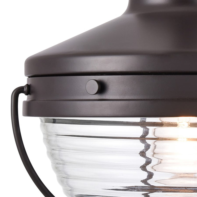 Atlas Lighting Eastport 14'' High 1Lt Outdoor Sconce, Bronze/Clear