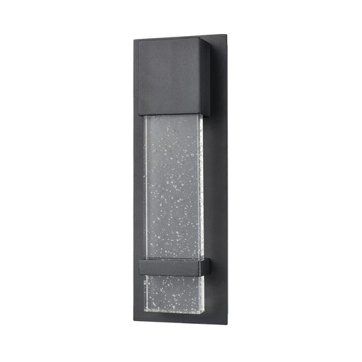 Atlas Lighting Emode 14''H 1Lt Outdoor Sconce, Matte Black/Clear