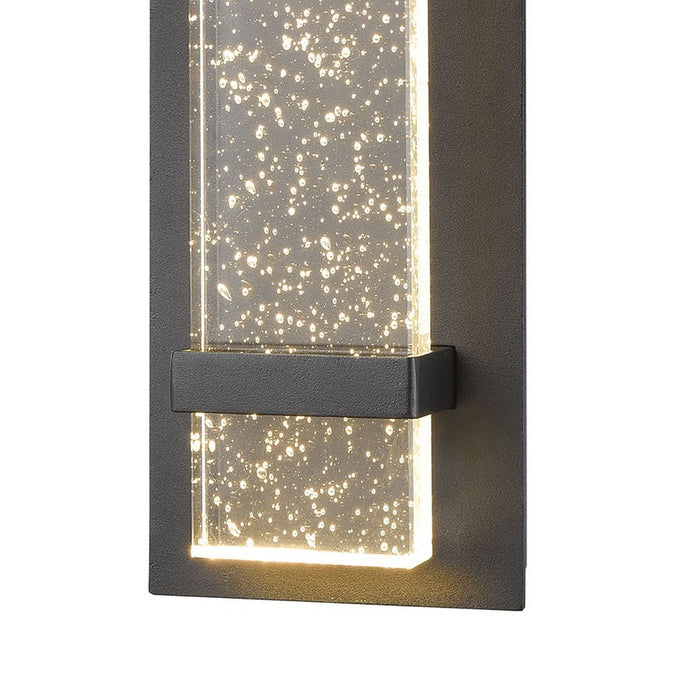 Atlas Lighting Emode 14''H 1Lt Outdoor Sconce, Matte Black/Clear