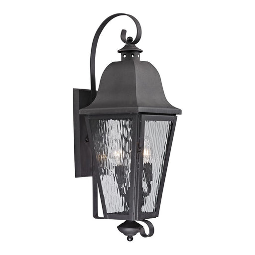 Atlas Lighting Forged Brookridge 30''H 3Lt Outdoor Sconce, Charcoal - OL11135-BK