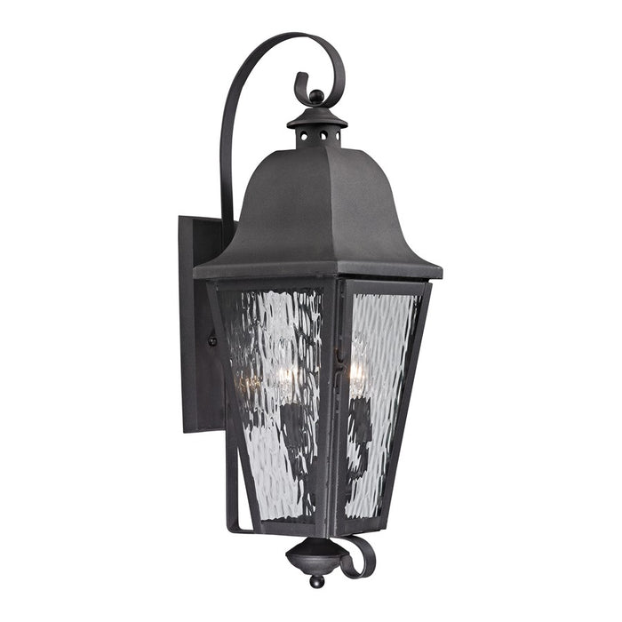 Atlas Lighting Forged Brookridge 30''H 3Lt Outdoor Sconce, Charcoal