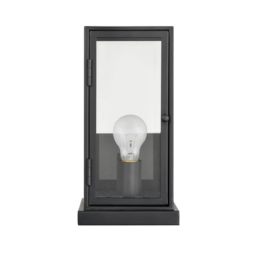 Atlas Lighting Foundation 12'' High 1Lt Outdoor Sconce, Black/Clear