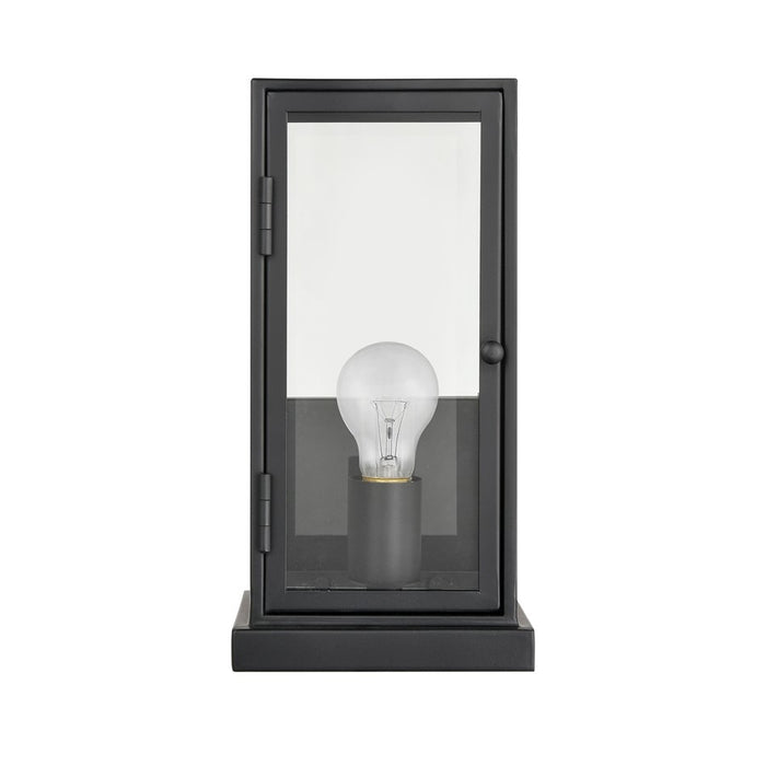 Atlas Lighting Foundation 12'' High 1Lt Outdoor Sconce, Black/Clear