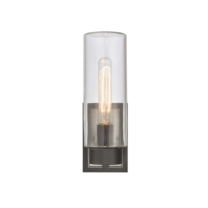 Atlas Lighting Garity 13.5'' High 1Lt Outdoor Sconce, Black/Clear