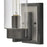 Atlas Lighting Garity 13.5'' High 1Lt Outdoor Sconce, Black/Clear