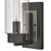 Atlas Lighting Garity 18'' High 1Lt Outdoor Sconce, Black/Clear