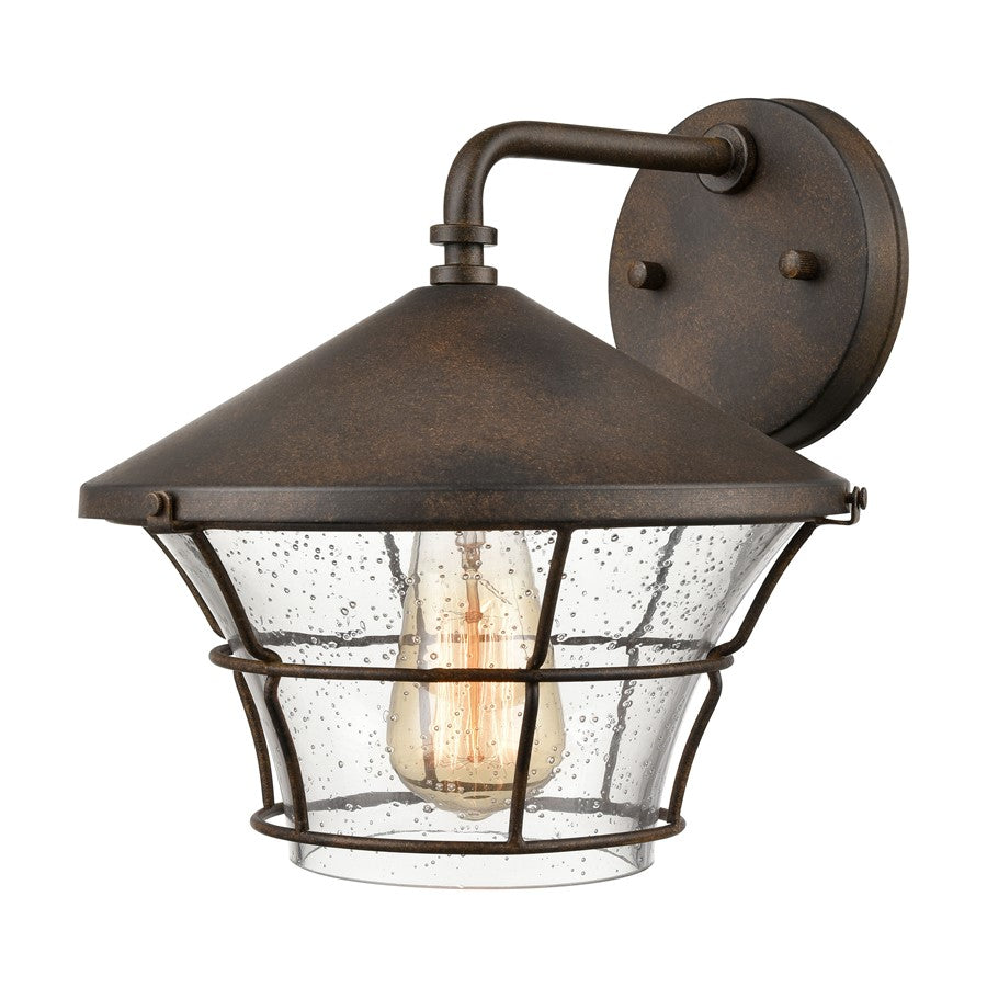 Atlas Lighting Gavin 10'' High 1Lt Outdoor Sconce, Bronze/Clear