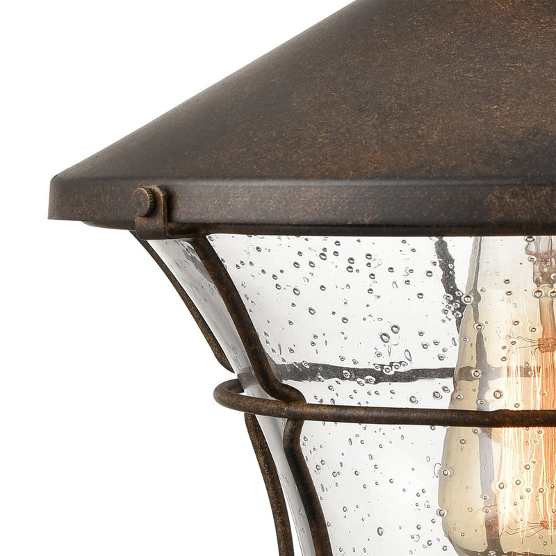 Atlas Lighting Gavin 10'' High 1Lt Outdoor Sconce, Bronze/Clear