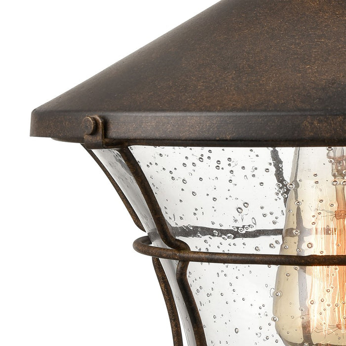 Atlas Lighting Gavin 10'' High 1Lt Outdoor Sconce, Bronze/Clear