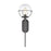 Atlas Lighting Girard 28'' High 1Lt Outdoor Sconce, Charcoal/Clear