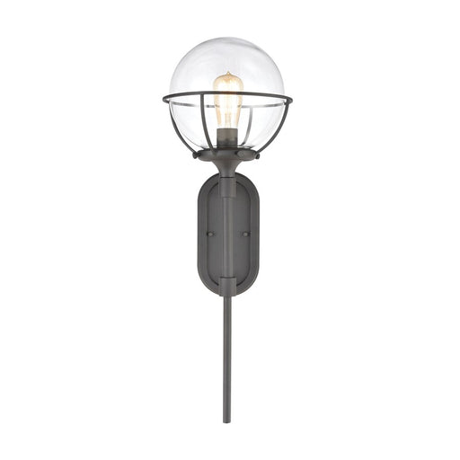 Atlas Lighting Girard 28'' High 1Lt Outdoor Sconce, Charcoal/Clear