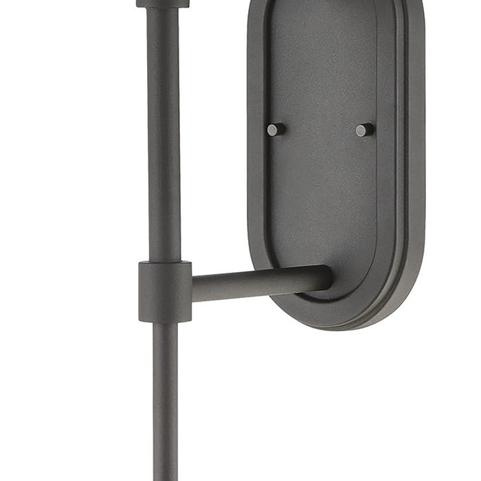 Atlas Lighting Girard 28'' High 1Lt Outdoor Sconce, Charcoal/Clear