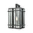 Atlas Lighting Glass Tower 18''H 1Lt Outdoor Sconce, Black/Clear