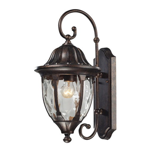 Atlas Lighting Glendale 18'' High 1Lt Outdoor Sconce, Bronze/Clear