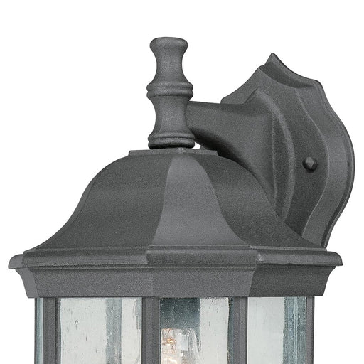 Atlas Lighting Hawthorne 14'' High 1Lt Outdoor Sconce, Black/Clear