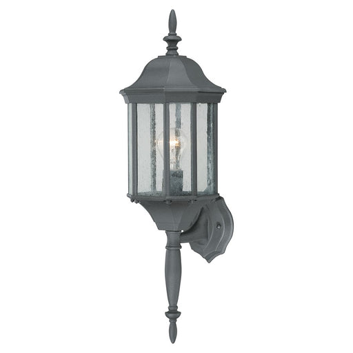 Atlas Lighting Hawthorne 26'' High 1Lt Outdoor Sconce, Black/Clear