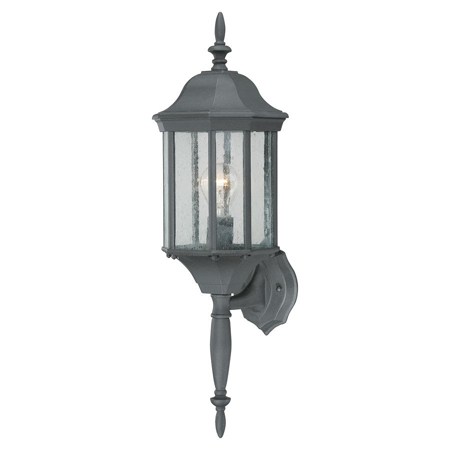 Atlas Lighting Hawthorne 26'' High 1Lt Outdoor Sconce, Black/Clear