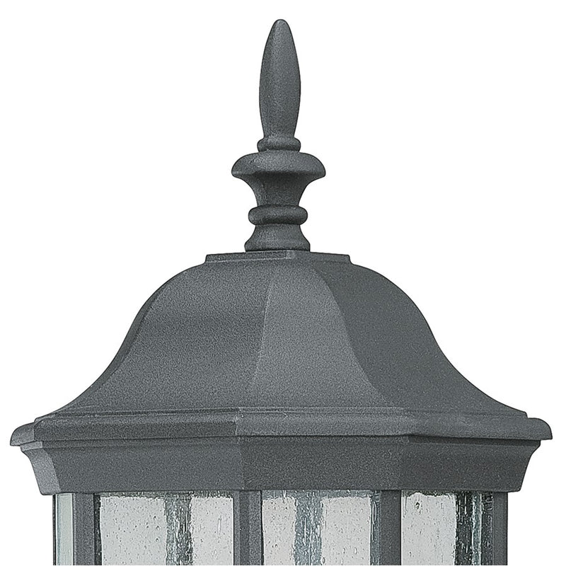 Atlas Lighting Hawthorne 26in 1-Light Outdoor Wall Sconce | Traditional Black and Clear Seeded Glass | Porch & Entryway | Model OL11151-BK