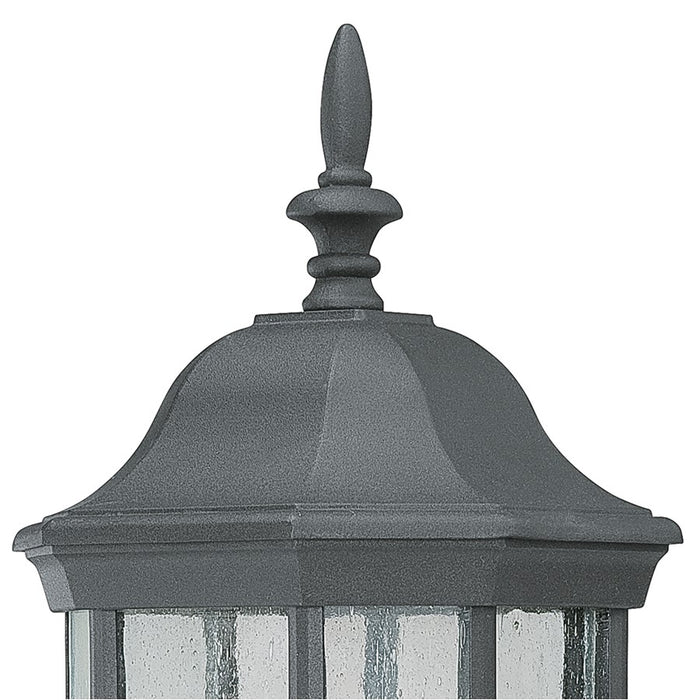 Atlas Lighting Hawthorne 26'' High 1Lt Outdoor Sconce, Black/Clear
